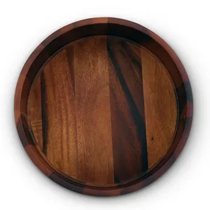 Bol en bois profond, construction à paroi épaisse, plat de service fait à la main pour les soupes, les salades, les repas à la maison, les cuisines, les repas quotidiens en famille, chaud - Product Image 4