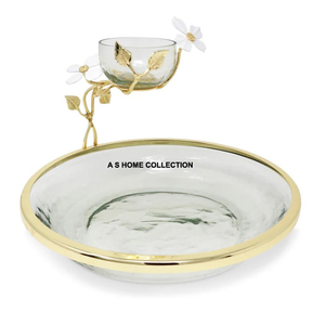 Bol de service de mariage conçu sur mesure superbe plat décoratif en laiton ustensiles de cuisine multifonctionnels bol à fruits utilisable - Product Image 2