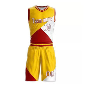 Conjunto de uniforme de baloncesto para adultos, camiseta de baloncesto de verano transpirable de diseño personalizado - Product Image 5