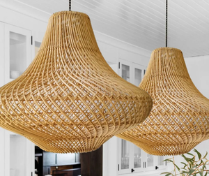 High Good Quality Seagrass Rattan Raffia Chandelier <b>Lampshade</b> Woven <b>Lampshade</b> Natural Woven <b>Wicker</b> Livingroom Furniture Decor - Product Image 2