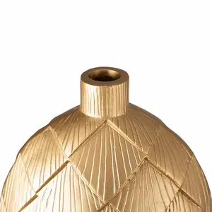 Único Diseño Interior elegante Vintage Floor Jarrón adornos decorativos Oro hecho a mano Metal aluminio decoración del hogar florero alto - Product Image 2