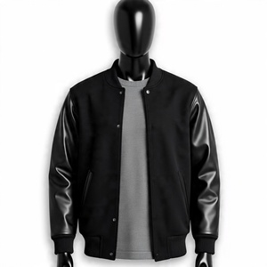 Veste de baseball varsity à manches longues pour homme avec logo personnalisé 2025, impression personnalisée, couleur et taille personnalisées, service de vente en gros OEM - Product Image 1