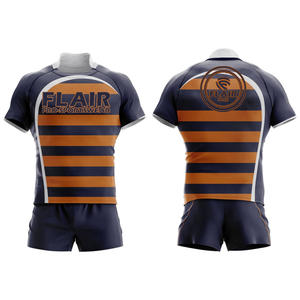 Ropa deportiva personalizada de alta calidad para hombre, camiseta de Rugby americano Vintage, transpirable, respetuoso con el medio ambiente, Spandex/poliéster, Rugby al por mayor - Product Image 1