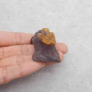 Pendentif en agate Drusy naturelle sculptée à la main à la main perle de pierres précieuses uniques pour la conception de bijoux cadeau en pierre élégante - Product Image 4