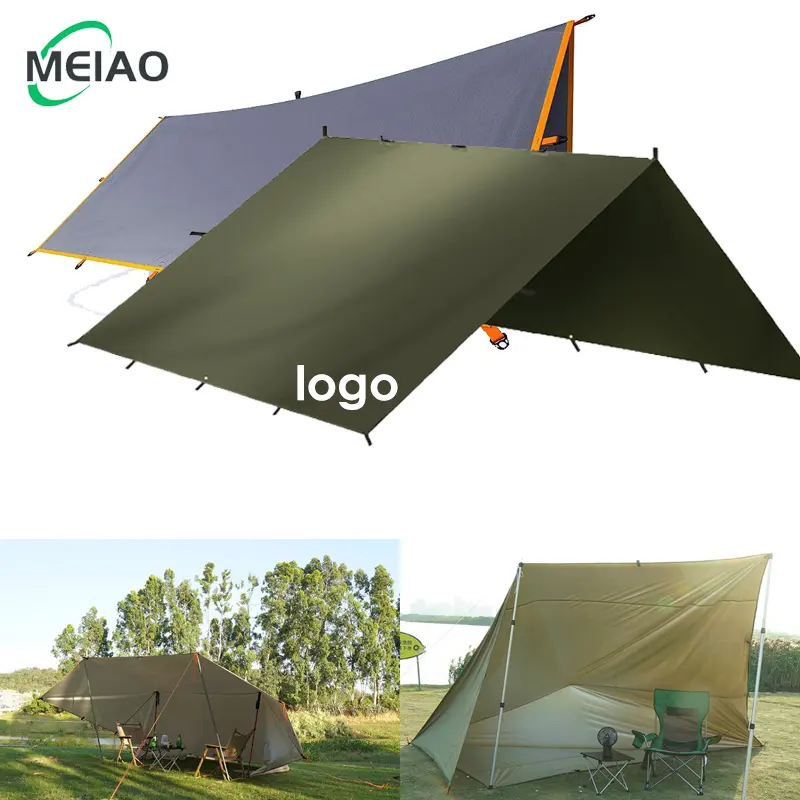 MEIAO Bâche portable imperméable multifonctionnelle pour le camping en plein air, auvent de voyage, bâche pour sac à dos, abri contre la pluie