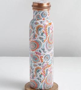 Handcrafted Natural Pure Copper Eco-Friendly Leak-Proof Water <b>Bottle</b> with Direct <b>Drinking</b> Design for Presents and Outdoor Use - Product Image 1