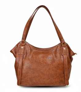 Bolso de Hombro Grande de Cuero Marrón para Mujer, Bolso Tipo Hobo, Bolso Tote Suave y Holgado, Bolso Vintage con Múltiples Bolsillos, Informal, para Uso Diario - Product Image 1