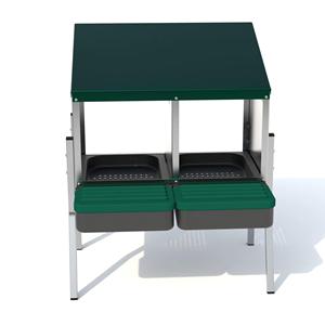 Des Champs MG02-L : <span class=keywords><strong>Abri</strong></span> pour <span class=keywords><strong>poules</strong></span> à double compartiment en acier galvanisé - Product Image 4