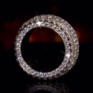 Anillo de lujo para hombre, alta calidad, Plata de Ley 925, diseñador de Hop Hip, pieza llamativa de moda, ajuste de bisel de moissanita cultivado en laboratorio - Product Image 6