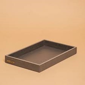 Plateau de service en cuir moderne rectangulaire écologique personnalisé poignées pour table à manger fêtes décoration de la maison vaisselle classique - Product Image 6