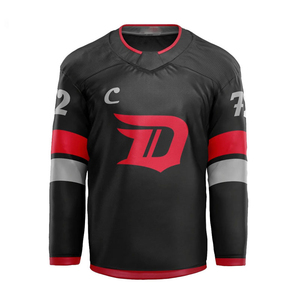 Nouveau design, maillot de hockey sur glace 100% polyester sublimé, vêtements de sport d'équipe personnalisés, maillot de hockey sur glace pas cher de haute qualité OEM - Product Image 6
