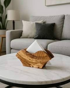 Moderno y Lujoso Porta Servilletas de Madera con Color y Logotipo Personalizables, Decoración Hecha a Mano de Alta Calidad para Cocinas, Cafeterías y Mesas de Comedor - Product Image 6