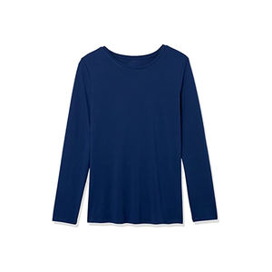 Meilleur fabricant, prix bas, haute qualité, chemises pour femmes en tricot à manches longues, étiquette personnalisée, 100% coton, manches raglan - Product Image 4