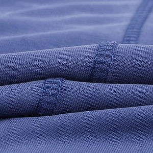 Camisetas cortas de alta calidad para mujer en color azul Diseño liso Cuello redondo con logotipo personalizado Servicio OEM ODM personalizado - Product Image 6