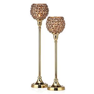 Lujoso portavelas de cristal para bodas, centro de mesa decorativo para jardines al aire libre para celebraciones de bodas - Product Image 3