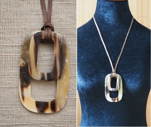 Joyería de Cuerno de Búfalo para Mujer, Collar de Moda, Collar de Cuerno de Búfalo y Vaca, Joyería para Mujer, Ágata por f s i - Product Image 5