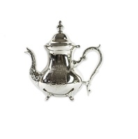 Olla de té de Metal para servir té, tetera de latón en relieve para menaje de cocina, tetera de leche, nuevo estilo