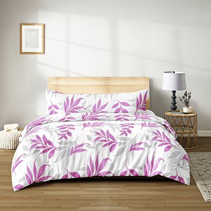Juego de Funda Nórdica Floral Moderna de 3 Piezas 100% Algodón para el Hogar con Funda Nórdica, Sábana Ajustable y Funda de Almohada - Product Image 1
