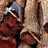 God of War Axe-Haches de combat et de guerre celtiques Viking en acier inoxydable avec manche en bois Cadeau personnalisé personnalisable pour bricolage