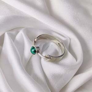 Bague classique en argent sterling 925 pour femmes avec incrustation de quartz d'agate de diamant malachite larimar pour les fêtes de mariage - Product Image 5