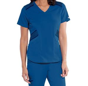 Top de salón de belleza con cuello en V para mujer, uniforme de Spa, Blusa de manga corta, bonito diseño, ropa de trabajo, colores sólidos, venta al por mayor - Product Image 3