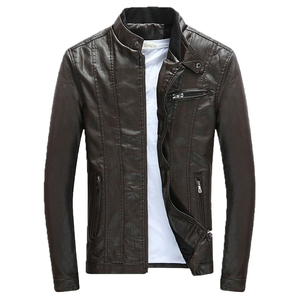 Premium Quality Men's <b>Leather</b> <b>Jacket</b> Casual Outerwear with Breathable Size for <b>Winter</b> Factory Direct Sale <b>Leather</b> <b>Jacket</b> - Product Image 1