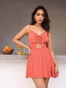 Vestido corto de verano de algodón a la moda para mujer, ropa de fiesta informal elegante con ajuste cómodo, regalo de boda personalizado - Product Image 2