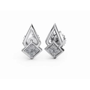 Boucles d'oreilles en or 14 carats de haute qualité, élégantes, avec diamants ronds taille brillant, fournisseur en ligne, export B2B, vente en gros - Product Image 4