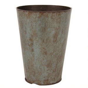 Jardinera de metal elevada GardenAura en acabado dorado recubierto de polvo para el jardín del hogar Maceta de metal antiguo para uso decorativo - Product Image 5