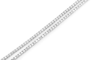 Classique Moissanite Diamant S925 Argent Plaqué Or Simple Rangée Prong Ensemble Chaîne De Tennis Simple Bijoux Pour Hommes Fabrication Inde - Product Image 3