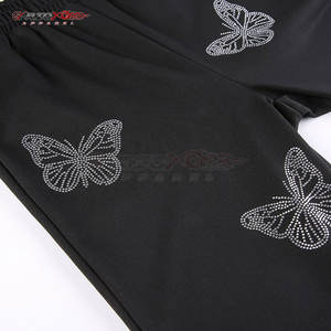 ชุดวอร์มประดับพลอยเทียมสำหรับผู้หญิงเสื้อแจ็กเก็ตซิปเต็มตัวและชุดวอร์มประดับพลอยเทียมสองชิ้นสำหรับผู้หญิง - Product Image 6