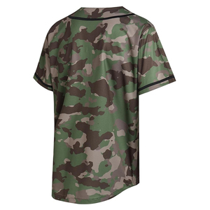 Camiseta de Béisbol de Camuflaje Sublimada con Estampado Personalizado OEM, Transpirable, 100% Poliéster, Antibacteriana, Absorbe la Humedad, Talla Grande - Product Image 2