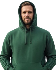 Sudadera con capucha de lana informal para hombre con bolsillo de canguro, sudadera de invierno de algodón suave para uso diario y actividades al aire libre - Product Image 2