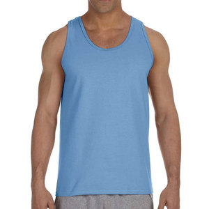Débardeurs respirants bleu ciel pour hommes avec logo personnalisé - Product Image 1