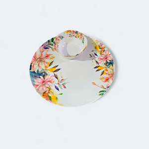 Juego de Vajilla de Melamina de Alta Calidad Grand Opal de 41 Piezas, Diseño Clásico de Flores, Sostenible y Elegante para Fiestas en Casa y Bodas - Product Image 6