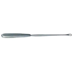 Curette spinale EPSTEIN 8 pouces droite, pointe ovale de 2 mm, manche brun, acier inoxydable, instrument orthopédique manuel, approuvé CE ISO - Product Image 5
