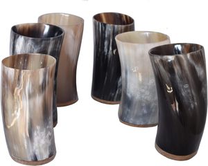 Vasos Vikingos Hechos a Mano de Cuerno de Búfalo, Tamaño Personalizado, Vaso Corto de Cuerno, Color Natural de Ángel, Artesanía Natural Animal - Product Image 2