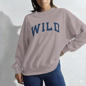 New Style Women Long Sleeves Oversized Mockneck Casual Winter Wear Fashion <b>Top</b> with Customized Logo Printing Front Fleece - Product Image 1