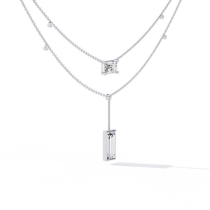 Hermoso Collar de Diamantes Cultivados en Laboratorio en Oro de 18k, Elegante Accesorio para Damas - Product Image 1