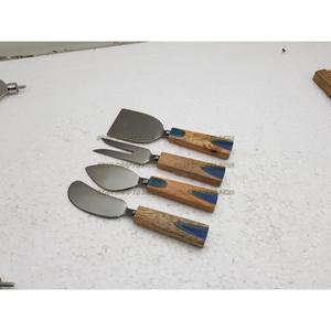 Juego de cuchara y tenedor de acero inoxidable brillante de alta calidad con mango de resina, cubiertos de plata personalizados para hotel, Best Buy - Product Image 3