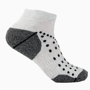 Athletic <b>Low</b> <b>Cut</b> Cushioned Solid Digital Printed Black & White Cotton Unisex Running <b>Socks</b> - Product Image 4