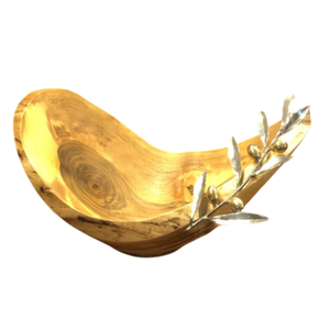 Bol en bois de la plus haute qualité bol en bois décoratif classique vaisselle en gros bol à salade avec accents floraux au prix le plus bas - Product Image 6