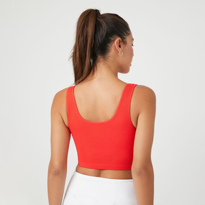 Women's Cross <b>Back</b> Seamless Sports Bra Breathable Fitness Gym Workout <b>Tops</b> Plus Size Wholesale - Product Image 3