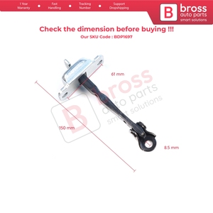 BDP1697 Frein de porte avant, butée de porte, limiteur de porte, sangle de retenue pour i20 MK1 I PB PBT 2008-2015 793801J000 793901J000 - Product Image 5