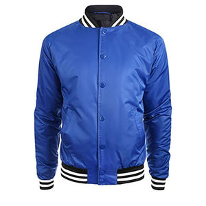 Chaqueta Universitaria de Béisbol Personalizada de Lana para Hombre, Cuello Alto, Resistente al Viento y al Agua - Product Image 4