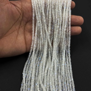 Cuentas de piedra lunar arcoíris Natural de 4mm, cuentas sueltas de piedras preciosas Rondelle facetadas, joyería hecha a mano a precio de fábrica Alibaba India 2025 - Product Image 3