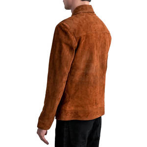 แจ็คเก็ตหนังกลับคุณภาพสูงเป็นมิตรกับสิ่งแวดล้อมสำหรับผู้ชายในฤดูหนาว พร้อมโลโก้ที่ปรับแต่งได้สำหรับแฟชั่นลำลองสไตล์สตรีท - Product Image 5