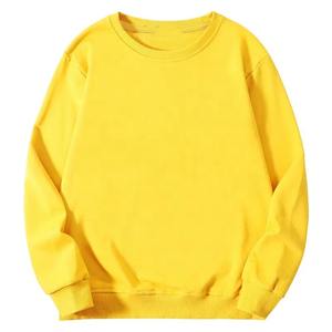 Listo para envío Streetwear Sudaderas Casual Liso Verde Sudaderas Mujeres O-cuello Color Sudaderas - Product Image 5