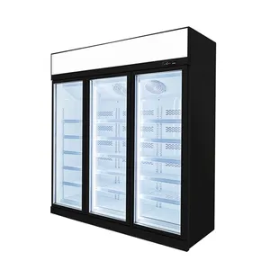商用冰箱/冰柜立式三门冰箱，带透明玻璃门