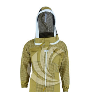 ชุดเลี้ยงผึ้งกันผึ้ง Sting Stopper, ชุดเลี้ยงผึ้งแบบสามชั้นระบายอากาศได้ สีเขียวขี้ม้า พร้อมผ้าคลุมหน้าแบบถอดได้ สำหรับผู้ชายและผู้หญิง - Product Image 2